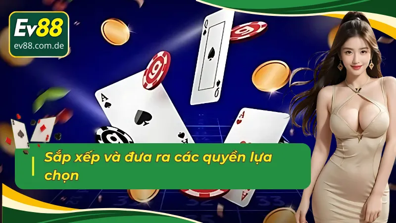 Sắp xếp bài Bửu và đặt cược