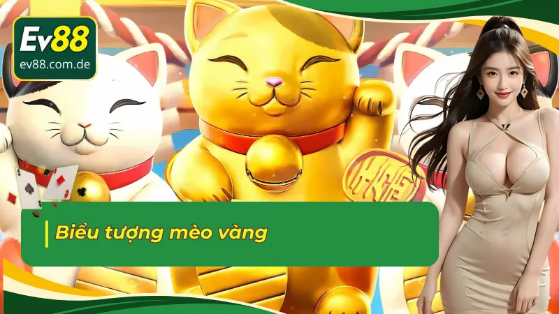 Biểu tượng mèo vàng trong Neko may mắn