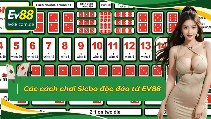 Lối chơi Tài Xỉu độc đáo mà cược thủ có thể thử tại EV88